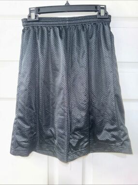 A4  Lined Athletic Mesh Shorts Black Medium with Elastic & DrawstringWaistband M